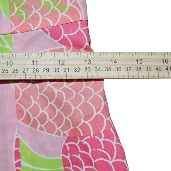 Lilly Pulitzer Strapless Pink & Green Pineapple Print Dress Spring Pastel Preppy - Picture 11 of 15